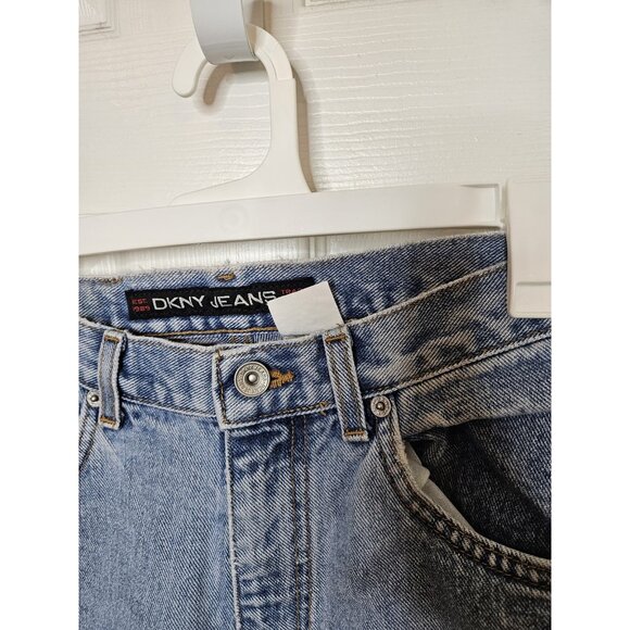 VTG DKNY Denim Blue Jeans (Women's 12) Made In USA Light Wash 12x30 - Picture 5 of 10